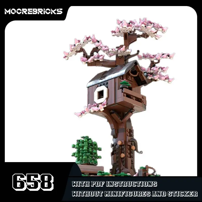 MOC- 202046   Berühmte Landschaft Architektur Baustein Serie DIY Beliebte Baum Haus Montage Modell Ziegel Kinder Puzzle Spielzeug