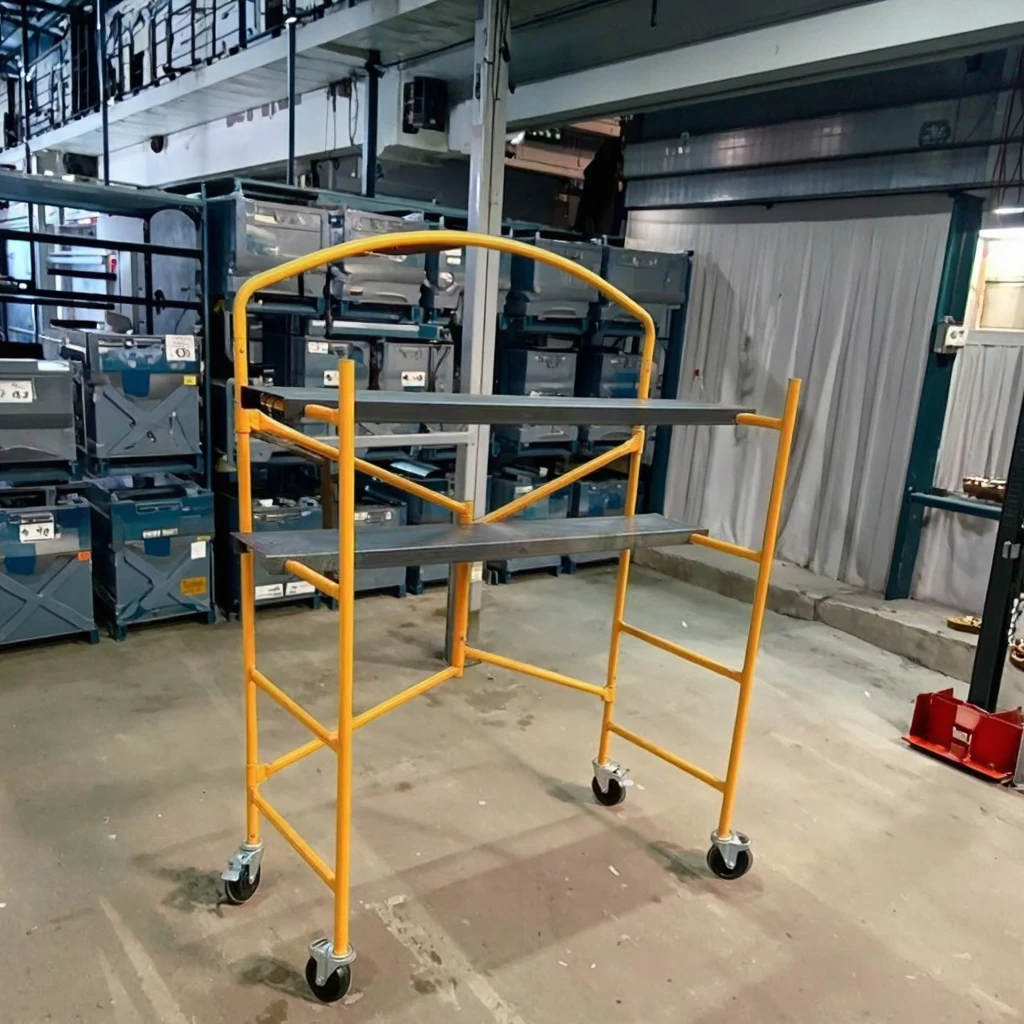 معدات بناء وبناء سقالات عالمية صغيرة قابلة للطي للمواد سهلة الاستخدام ومحمولة
