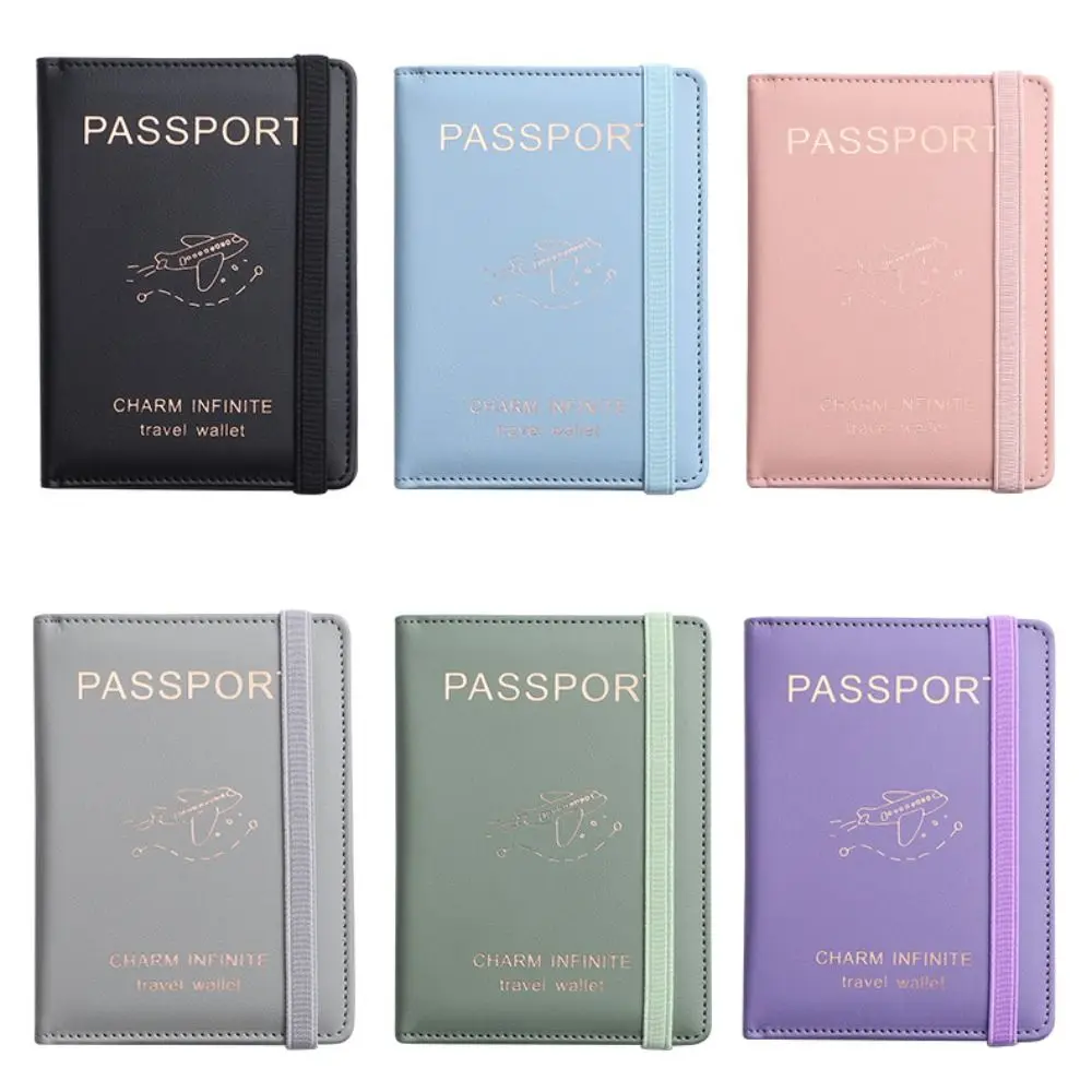 Multi-Function Credit ID Card Women Men PU RFID Passport Cover Passport Protector Wallet Business Document Cover