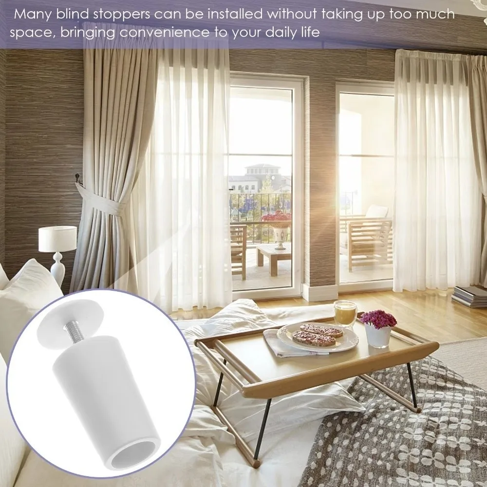 8PCS Plastic Roller Shutter Stops Cylindrical White Shutter Stop Bumpers Protective Stop Screw Mounted Roller Blind Stoppers