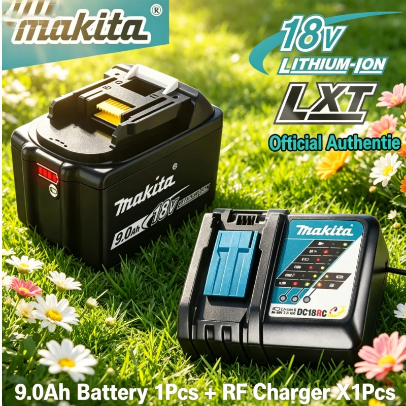 

100% Original Makita 18V 9.0Ah Li-ion Battery, 9000mAh Replacement Battery for Makita DTD173 Cordless Power Tools