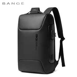 Mochila impermeável anti-roubo para homens, Mochilas escolares de luxo para laptop, Bolsa de viagem de carregamento USB, Design estético