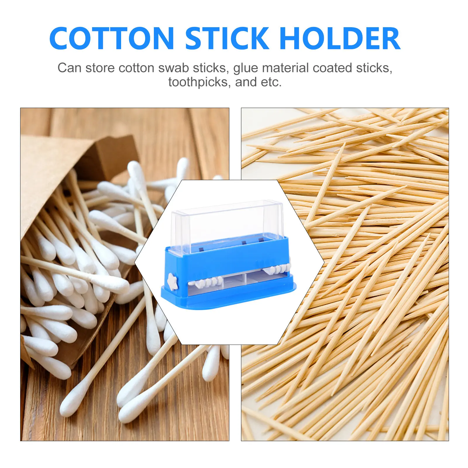 

Диспенсер для ватных палочек, прозрачный многоразовый контейнер, идеально подходит для ватных палочек, клеевых стержней, зубочисток, для столешницы