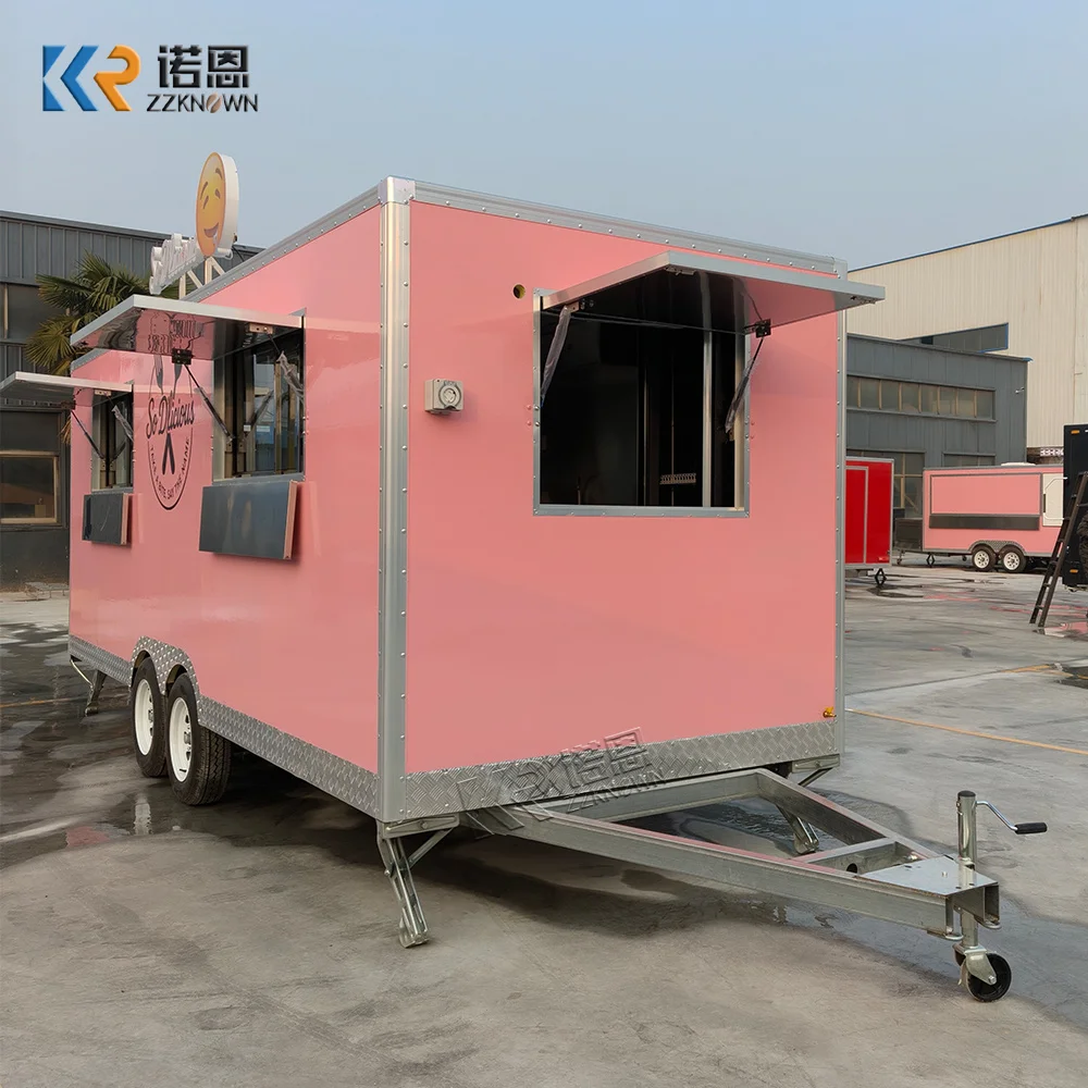 Mobile Food Truck Commercial Catering Cart Hot Dog Burger Concession Food Trailer with Professional Cooking Equipment