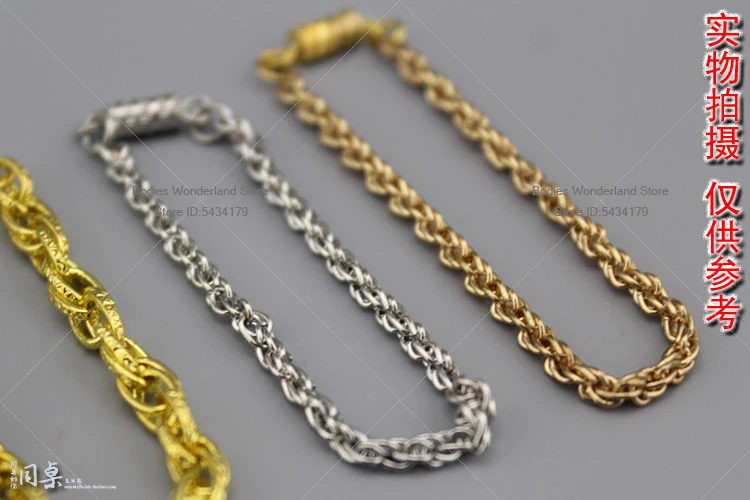 In Stock 1/6 Scale Male Soldier Mini Hip Hop Metal Necklace Model Accessories For 12inch Action Figure Doll