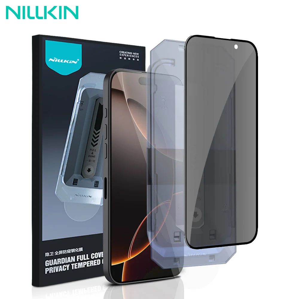 

Nillkin For iPhone 16 Pro Max Screen Protector Anti-Peeping Tempered Glass Film for iPhone 16/16 Pro for iPhone 16Plus With Tool