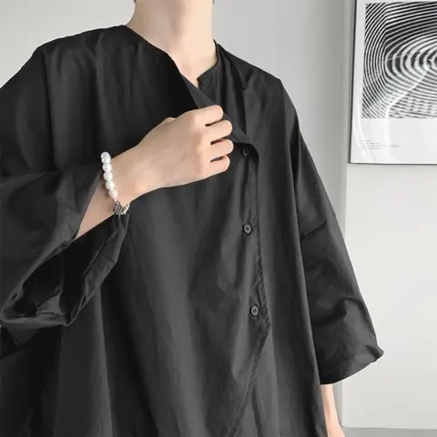 10 best sales asymmetriska herrskjortor - №8