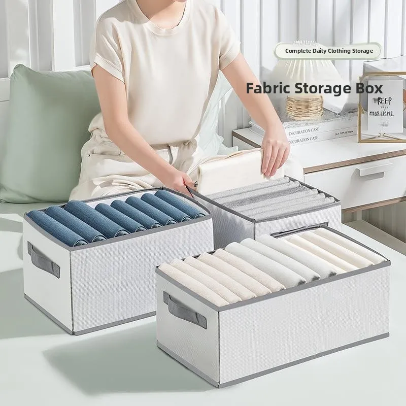 

European Sle PVC Storage Box for Clothes Organization Jeans Der Dividers Wardrobe Separator Boxes Home Storage Supplies