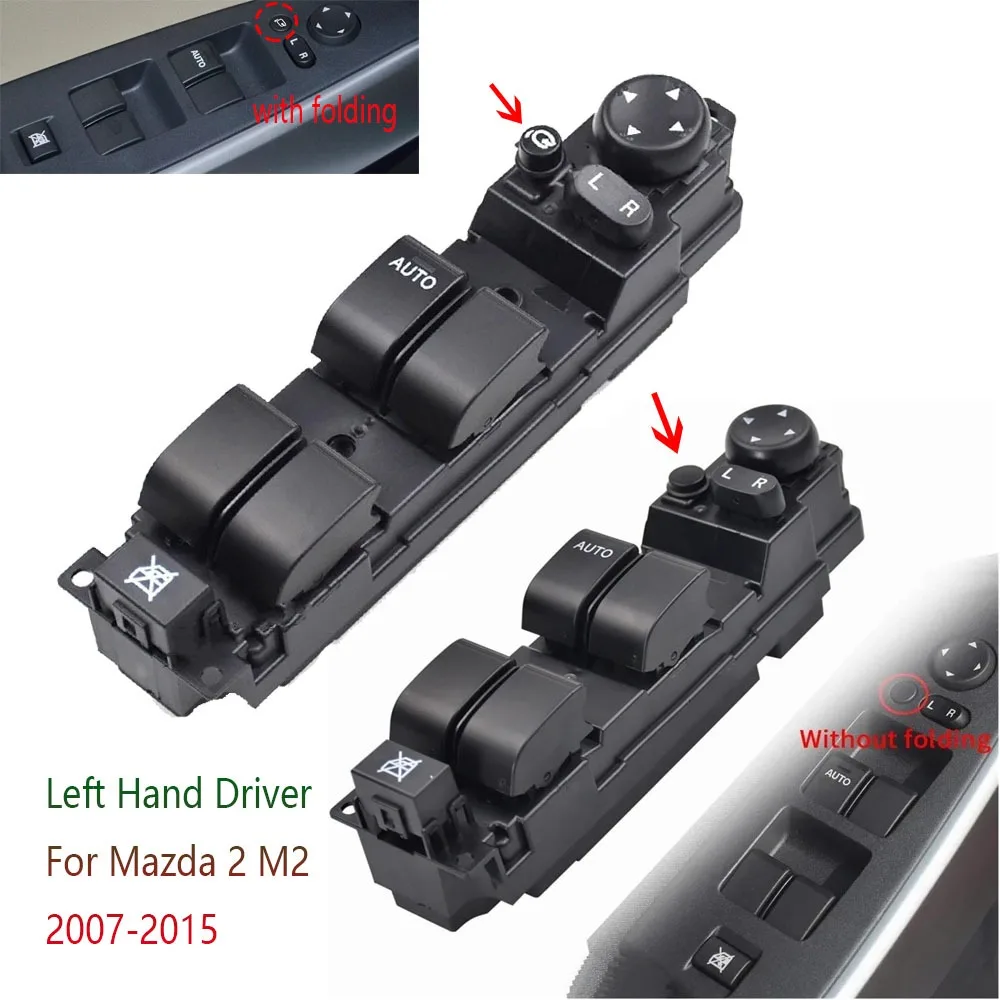 

Car Accessories for Mazda 2 M2 2007-2013 Front Left Electric Power Window Switch Control Glass Lifter Regulator Button Auto Part