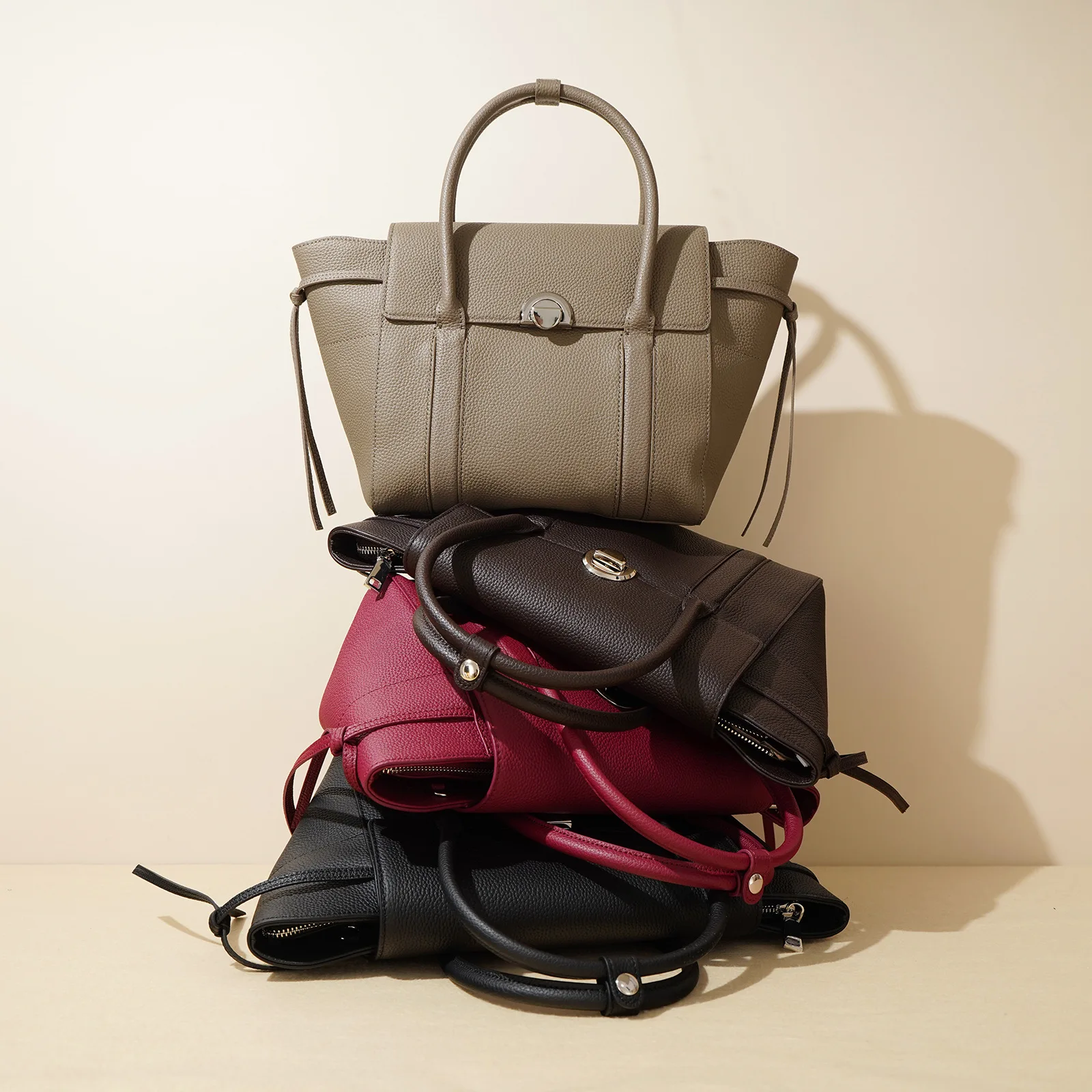 Genuine Leather Women Shoulder Luxury Designer Crossbody Bag Ladies Fashion Cross Tote Bag Woman Handbag Gray Black
