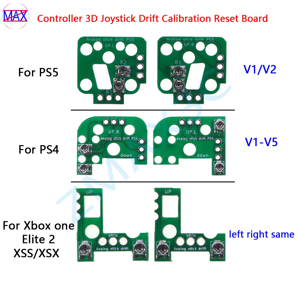 10 Pairs/lot For PS5 P4 Controller 3D Joystick Drift Calibration Reset Board For Xbox One XSX Handle Drift Fix Analog Stick Fix