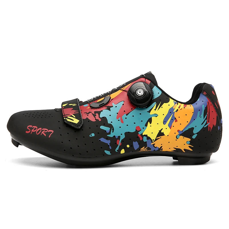 2023 MTB-Radschuhe Herren Mountainbike-Schuhe Rennrad-Straßenfahrrad-Flachschuh-Sneaker mit Klettverschluss Damen Dirt-Speed-Routen-Fahrradschuhe SPD – Detail 27