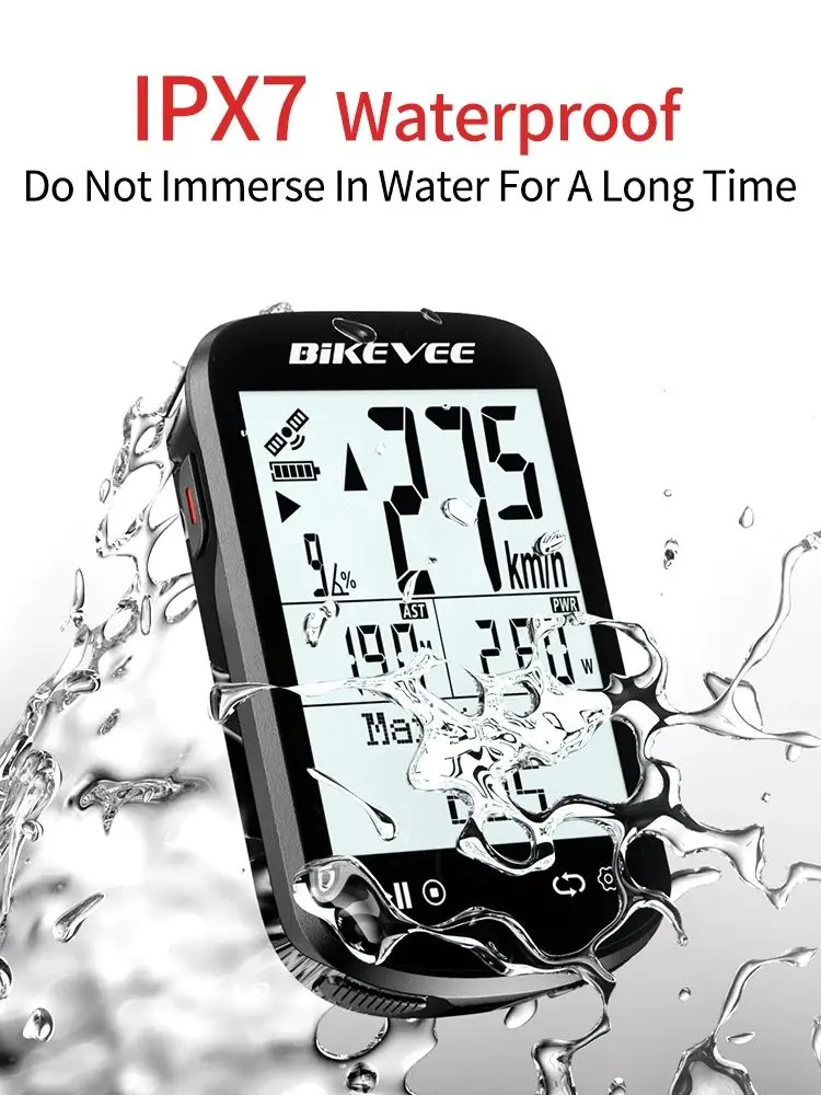 AliExpress Bikevee Wireless GPS Bike Computer 2.6" IPX7 Waterproof Bluetooth ANT+ Cycling Computer Link-S App for Bicycle Computer Speedomete Trace