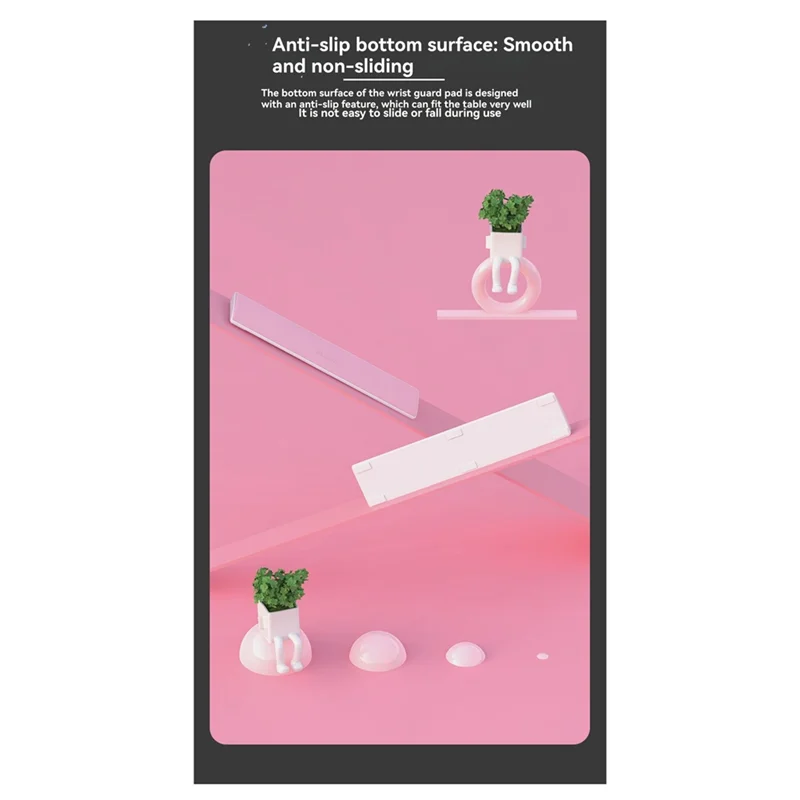 N34R-AJAZZ Ergonomic Wrist Rest For Mechanical Keyboards Soft Memory Foam Pad For 61 Keys Comfortable Support For Hand Relief