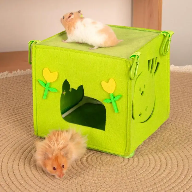 

Hamster Hammock Bed Felt Chinchilla Bed Hamster Hammock Hamster House Cute Nest Hamster Hut Small Animal Bed Breathable Bed