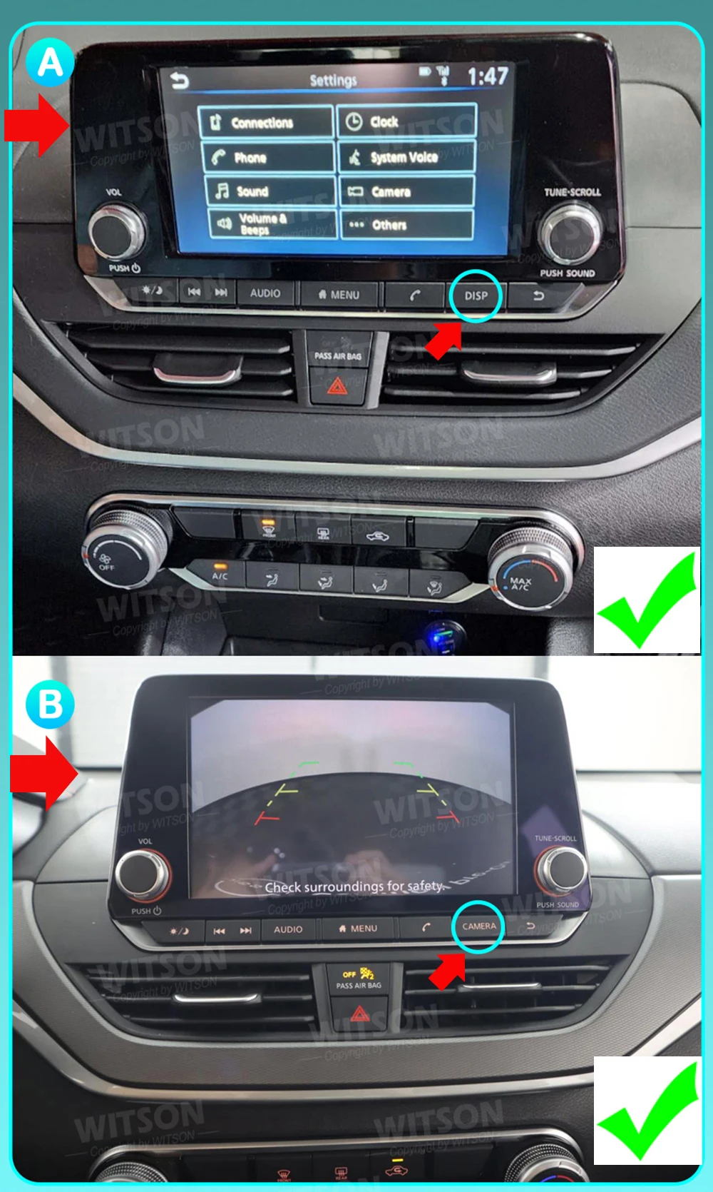 WITSON Car Radio For Nissan Teana Altima 2018 2019 2020 2021 Top Quality QLED 2K Screen Stereo GPS CarPlay WIFI BT