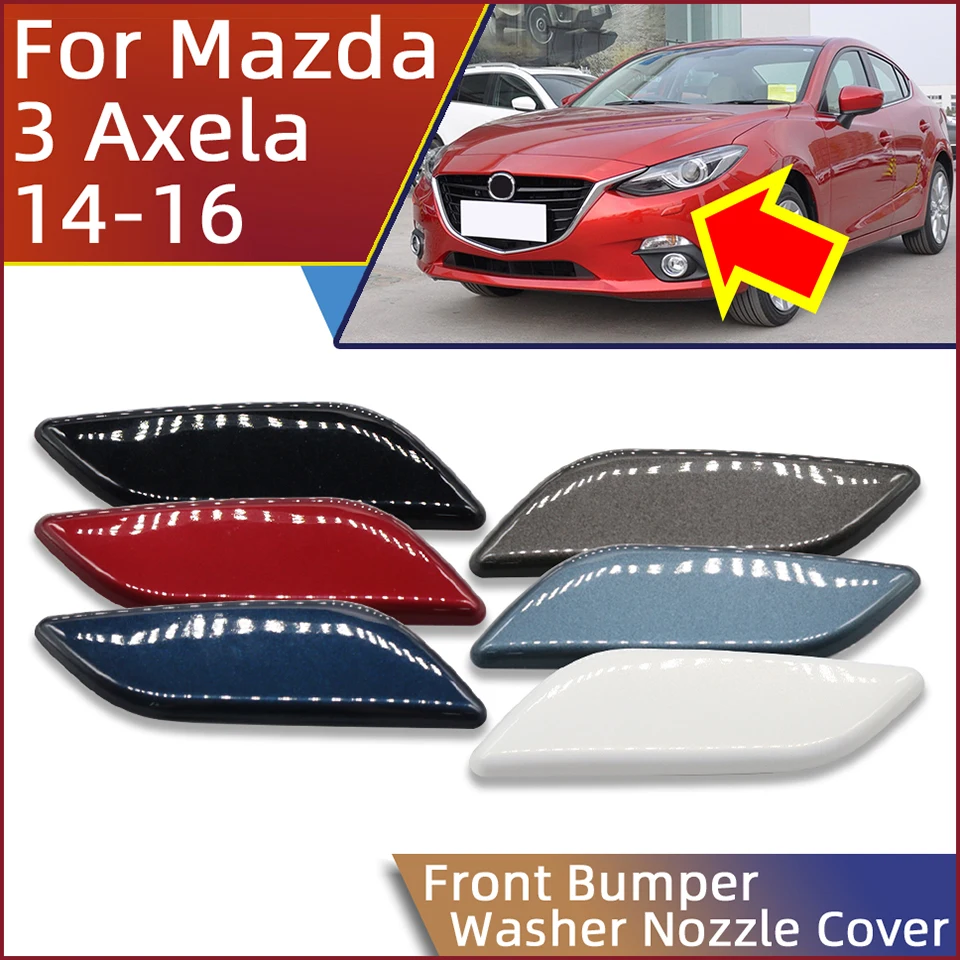 Auto Front Bumper Headlamp Washer Spray Nozzle Cover Cap For Mazda 3 M3 Axela 2014 2015 2016 Headlight Cleaner Jet Lid Garnish