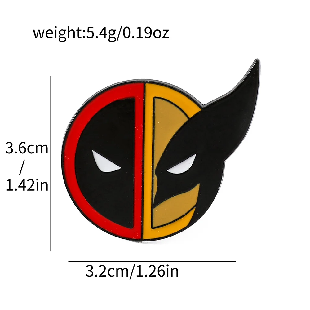 Disney-Deadpool Metal Broche, Desenhos Animados Anime, Criativos, Fofos, Decorado, Homem-Aranha, Alfinete de Bolsa, Presentes para Crianças