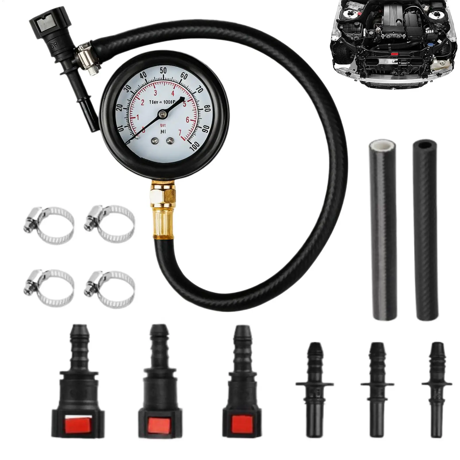 

Compression Tester Precise Complete Multiple Adapters Car Tools Oil Pressure Gauge Diagnostic Tool for Car Truck Motorcycle