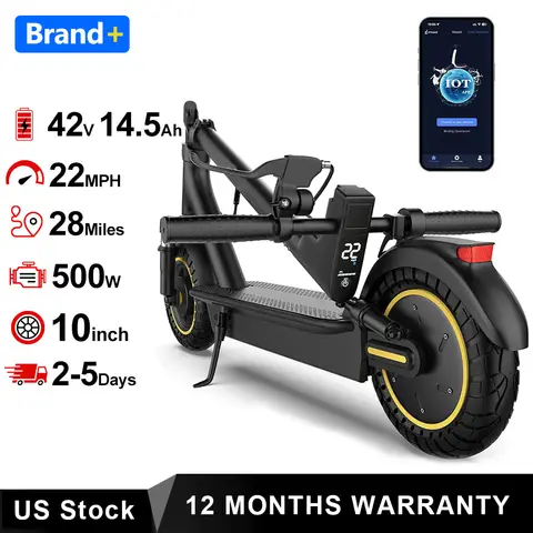 2026 NEW 10inch Electric Scooter 500W Motor 42V 14.5AH Battery Up to 22MPH Max Speed & 28 Miles Max Range Dual Suspension Folding E-Scooter