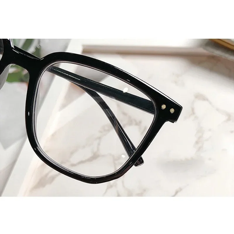 Transparent Computer Glasses Frame Women Men Anti Blue Light Square Eyewear Plastic Hinge Glasses Optical Spectacle Eyeglass