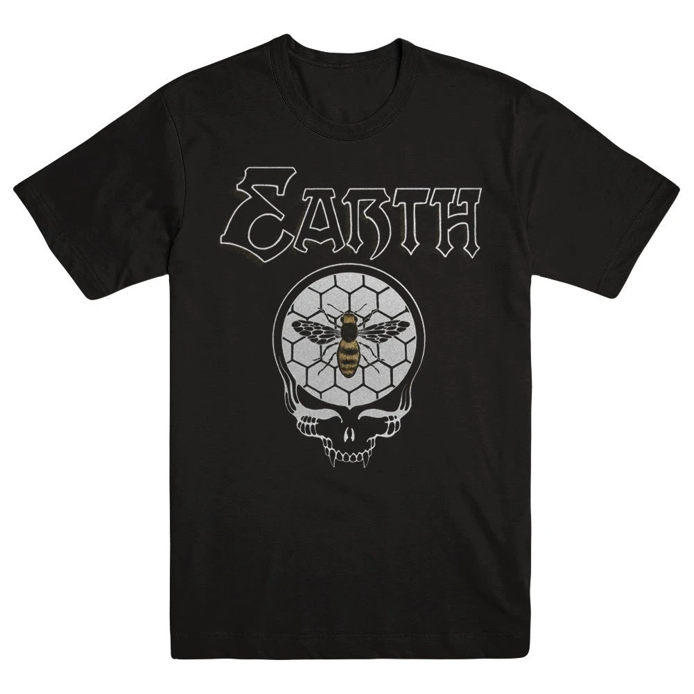 EARTH Bees Skull Band T-Shirt Cotton Graphic Tee Men Women Summer Streetwear