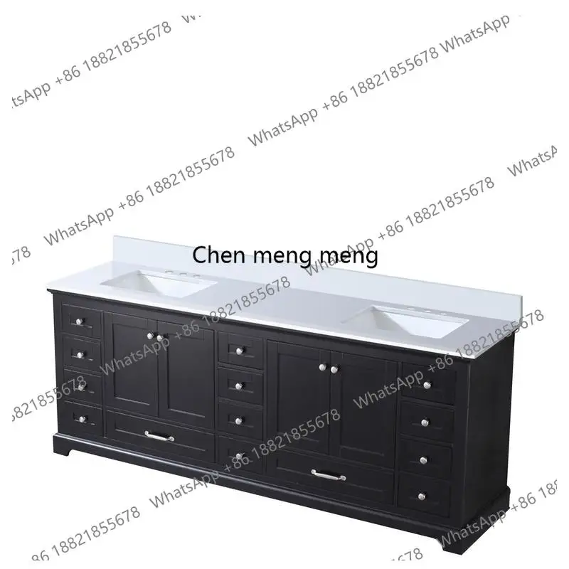 84 in. Double Bath Vanity with Cultured Marble Top, Espresso Finish, 22 in. Depth - Elegant Design for Modern Bathrooms