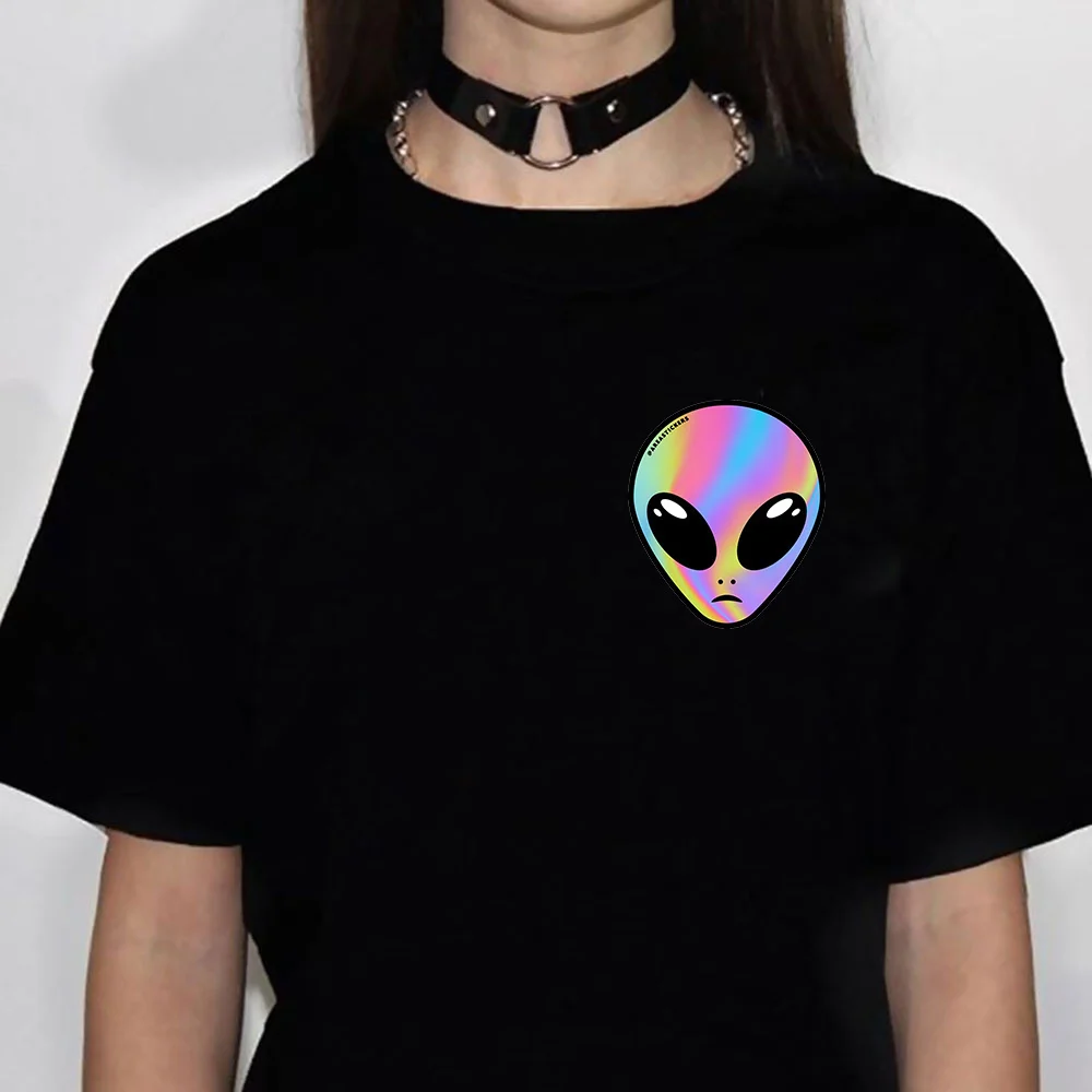 Camisetas psicodélicas de setas mágicas para mujer, top de anime harajuku, ropa divertida de Alien