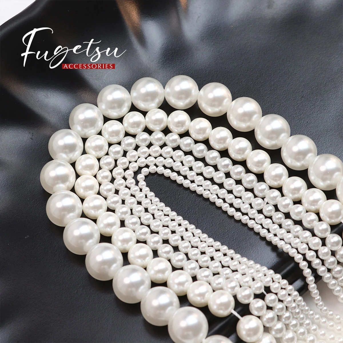 1strand Exquisite Natural Shell-based Imitation Pearl Beads for DIY Women Men Necklace Earring Jewelry Making Accessories