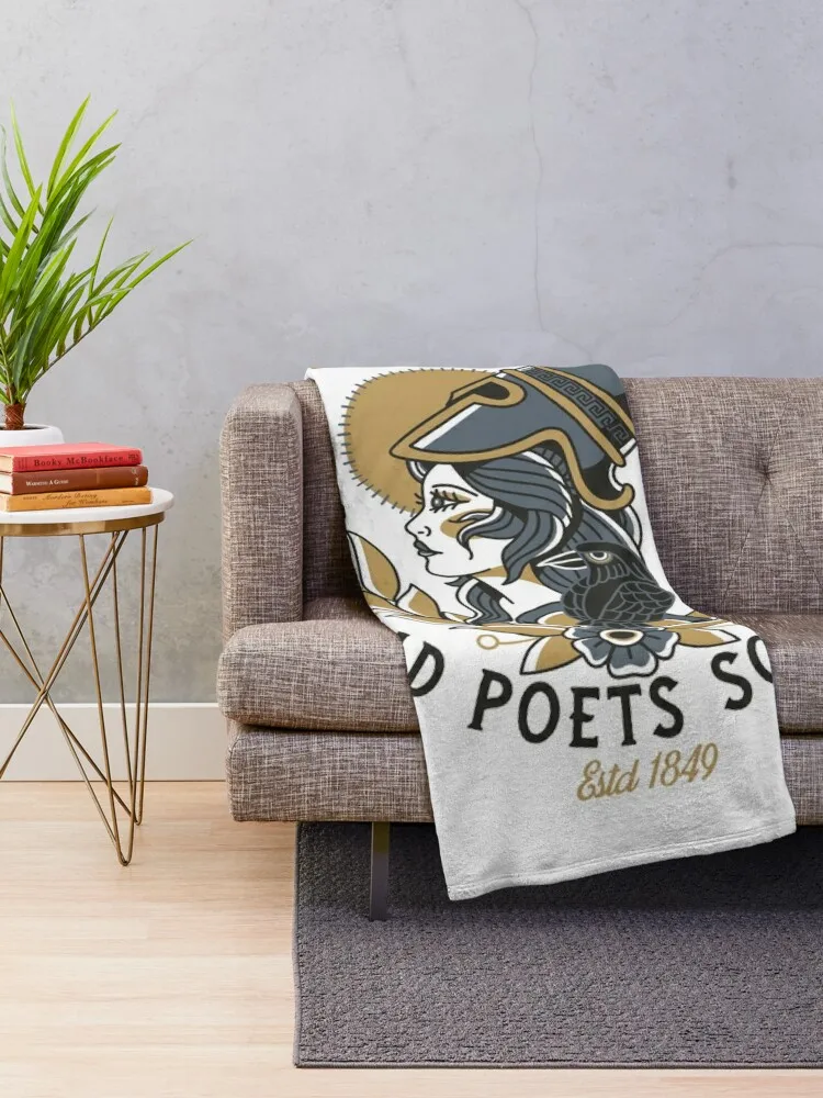 Nevermore Dead Poets Society - Vintage Literature Edgar Allan Poe - Raven - Horror Throw Blanket manga for winter Blankets