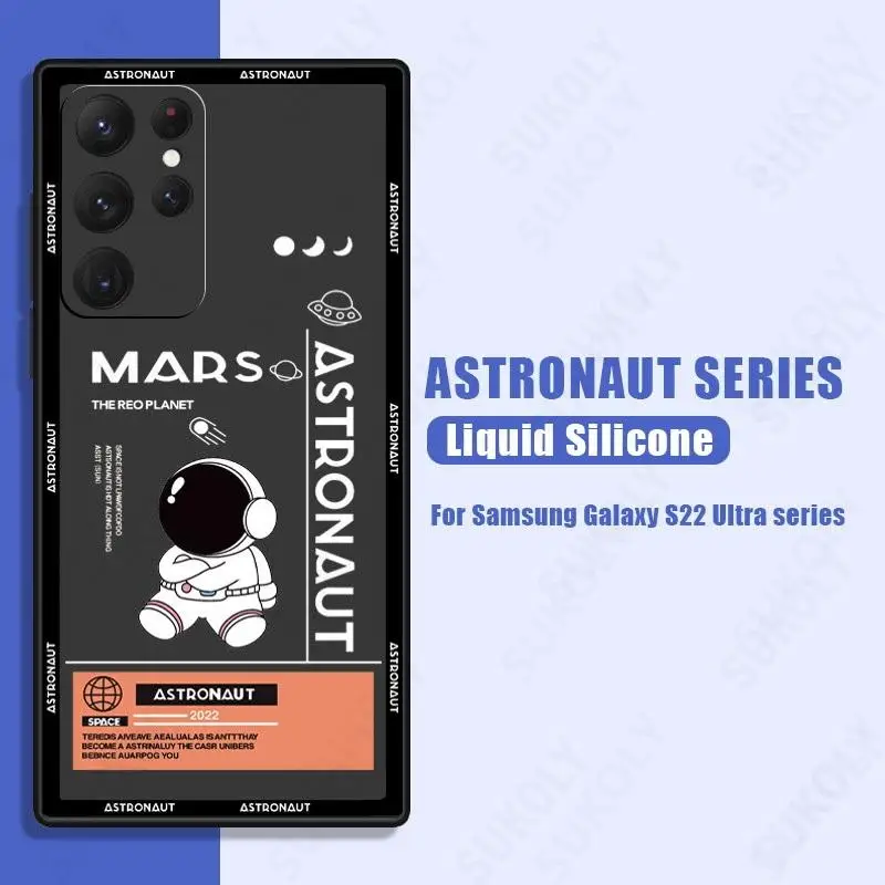 Space Astronaut Case For Samsung Galaxy S25 S24 FE S26 S23 S22 Ultra Plus A57 A37 A17 A56 A16 A36 A54 A55 A15 5G TPU Phone Cover