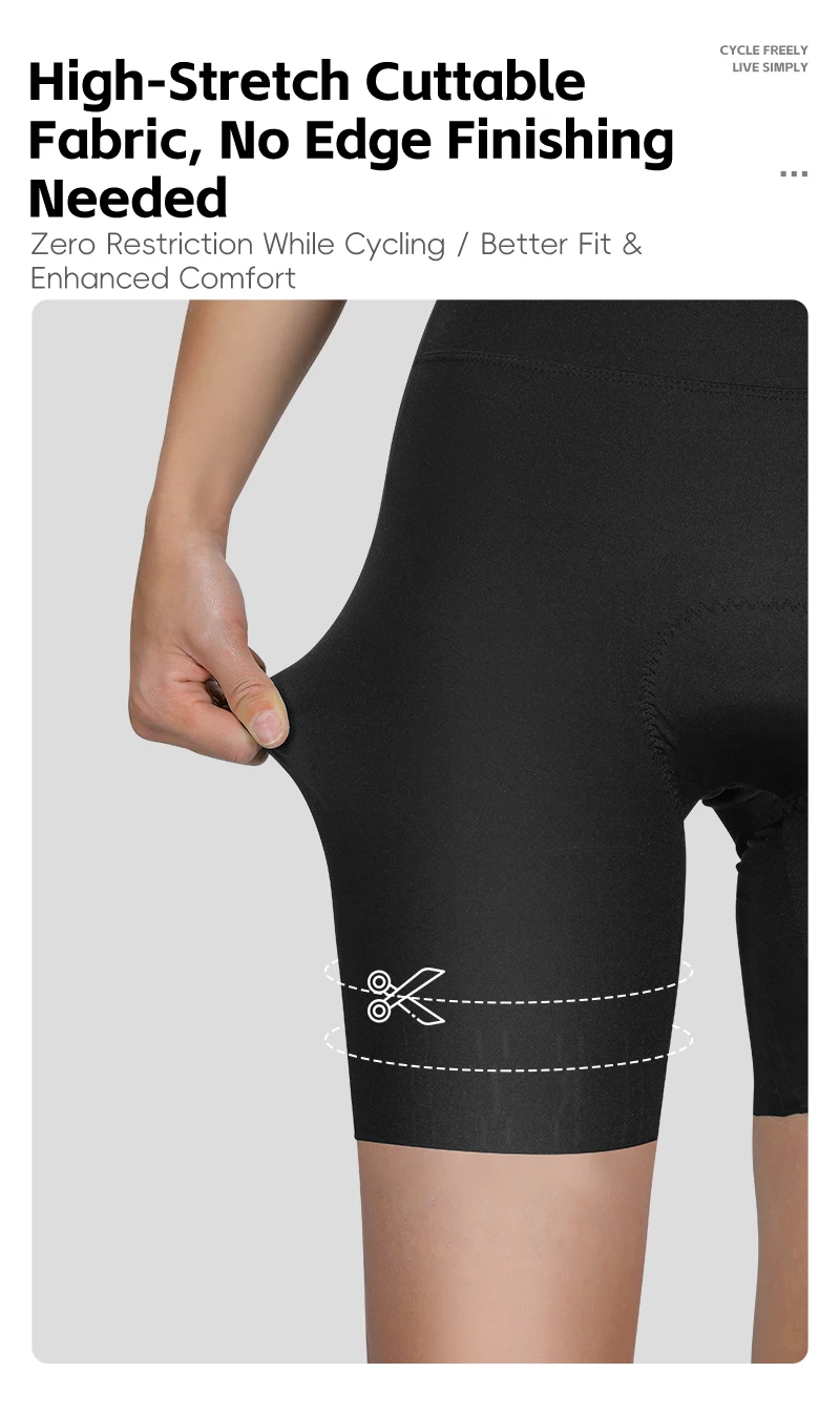 WEST BIKING Herren-Radhose, schnell trocknend, atmungsaktiv, gepolsterte Fahrradhose für Straßen- und Mountainbike-Fahrten im Sommer, leicht – Detail 9