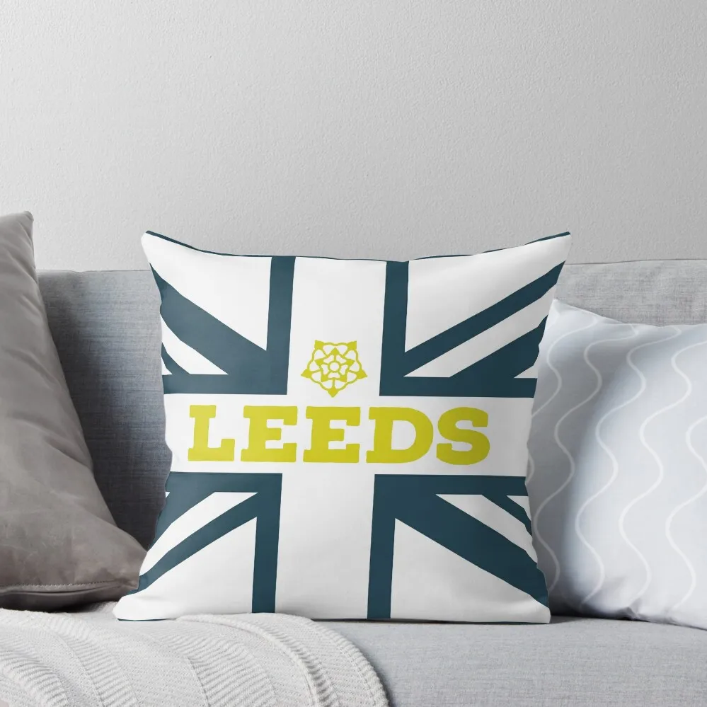 

Leeds Union Jack Throw Pillow Custom Cushion Cushions For Children Christmas Covers Christmas Cushion For Home pillow