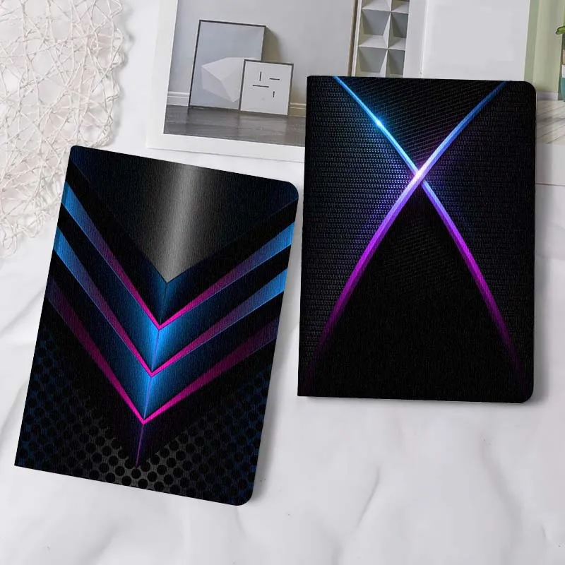 

Cool Cross Glow Line Gift For iPad Pro Air Mini 2 3 4 5 6 7 6th 7th 10th 11th 10.2 9.7 10.5 11 Foldable Tablet Case