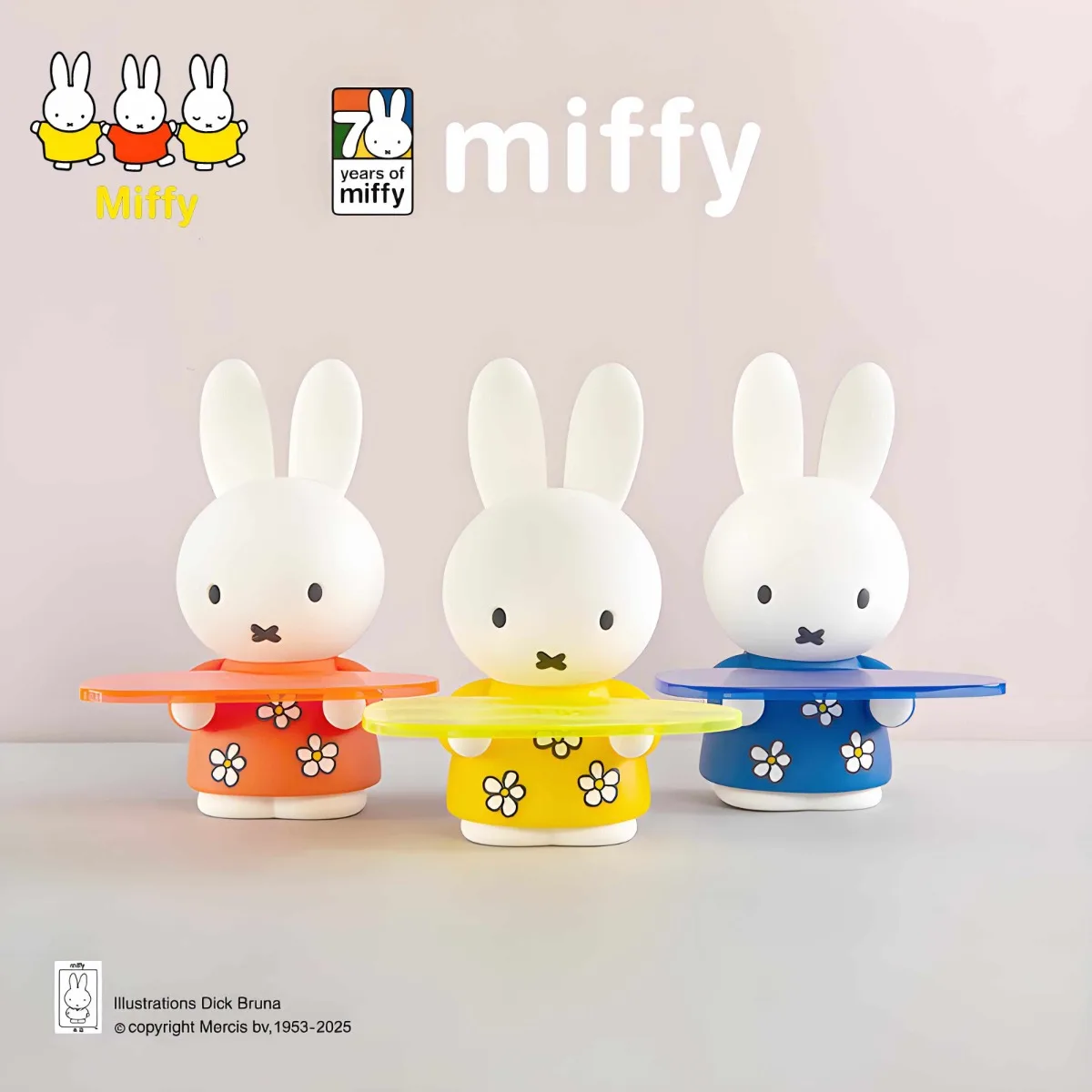 

Kawaii Miffy Rabbit Tray Ornament Bright Box Cute Cartoon Art Ornament Decorative Gift Large Creative Gift Storage Tray