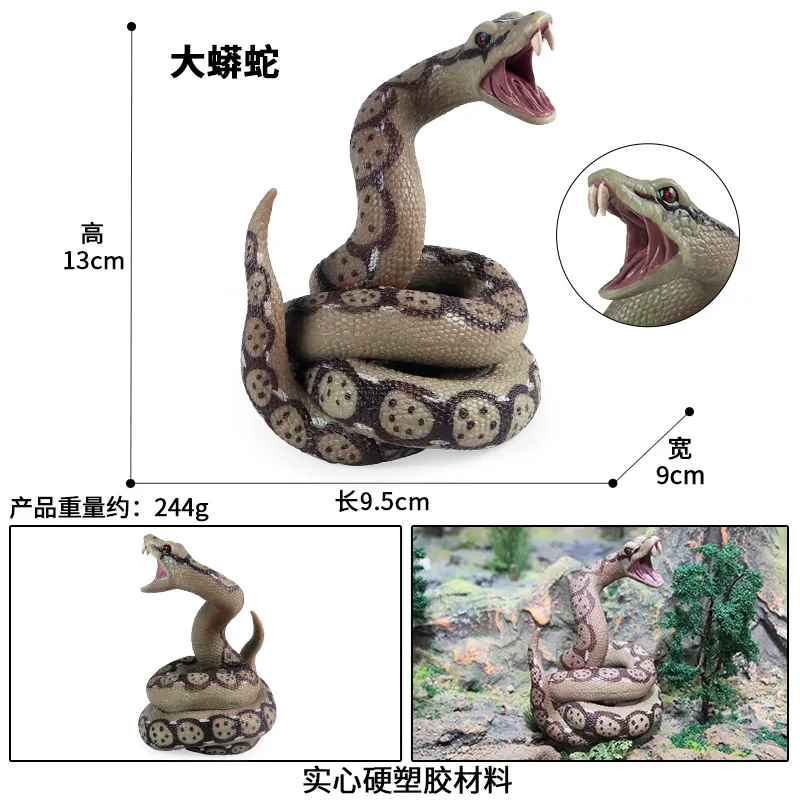 Simulated animal toy, solid Titan boa, Titan boa, python model, new and strange spoof, trickster props