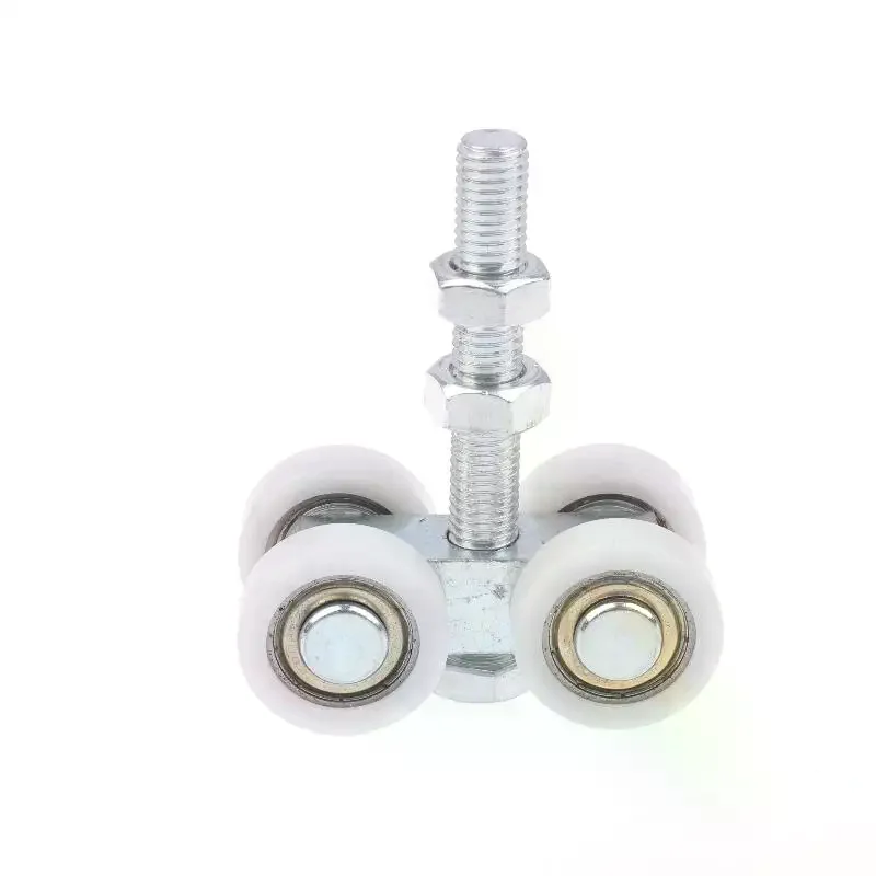 1Pcs Sliding Door Square Mouth Silent Hang Rail Bearing Wheel Iron Pulley M12*90 Industrial Steel Tile Roller Wheel