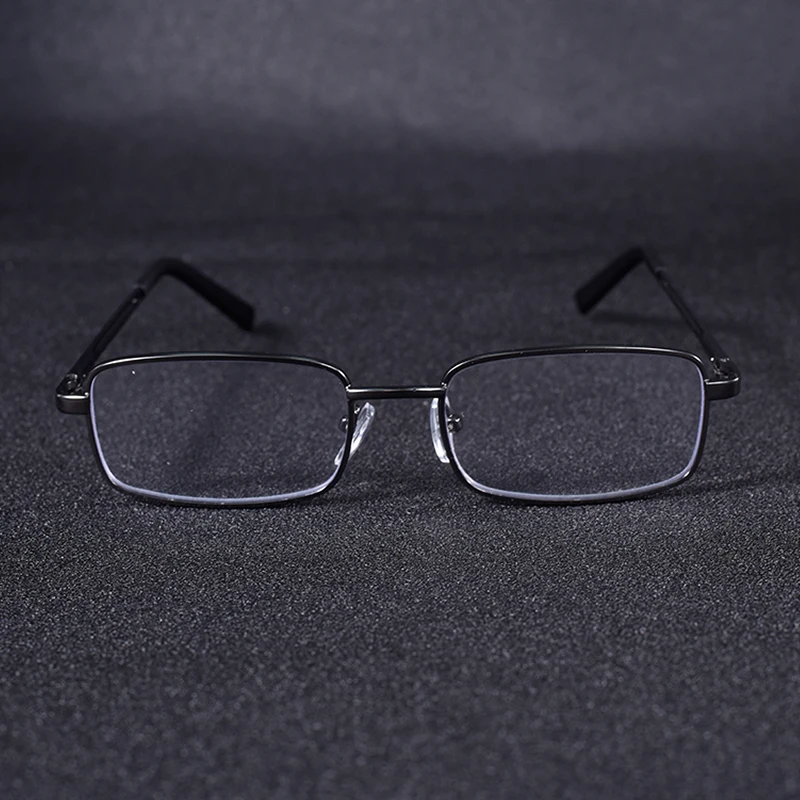 Vintage Quadratische Lesebrille Rahmen Metall Männer Mode Klassische Business Brillen Blau Licht Blockieren Klare Linse +75 + 125 + 2 – Detail 19