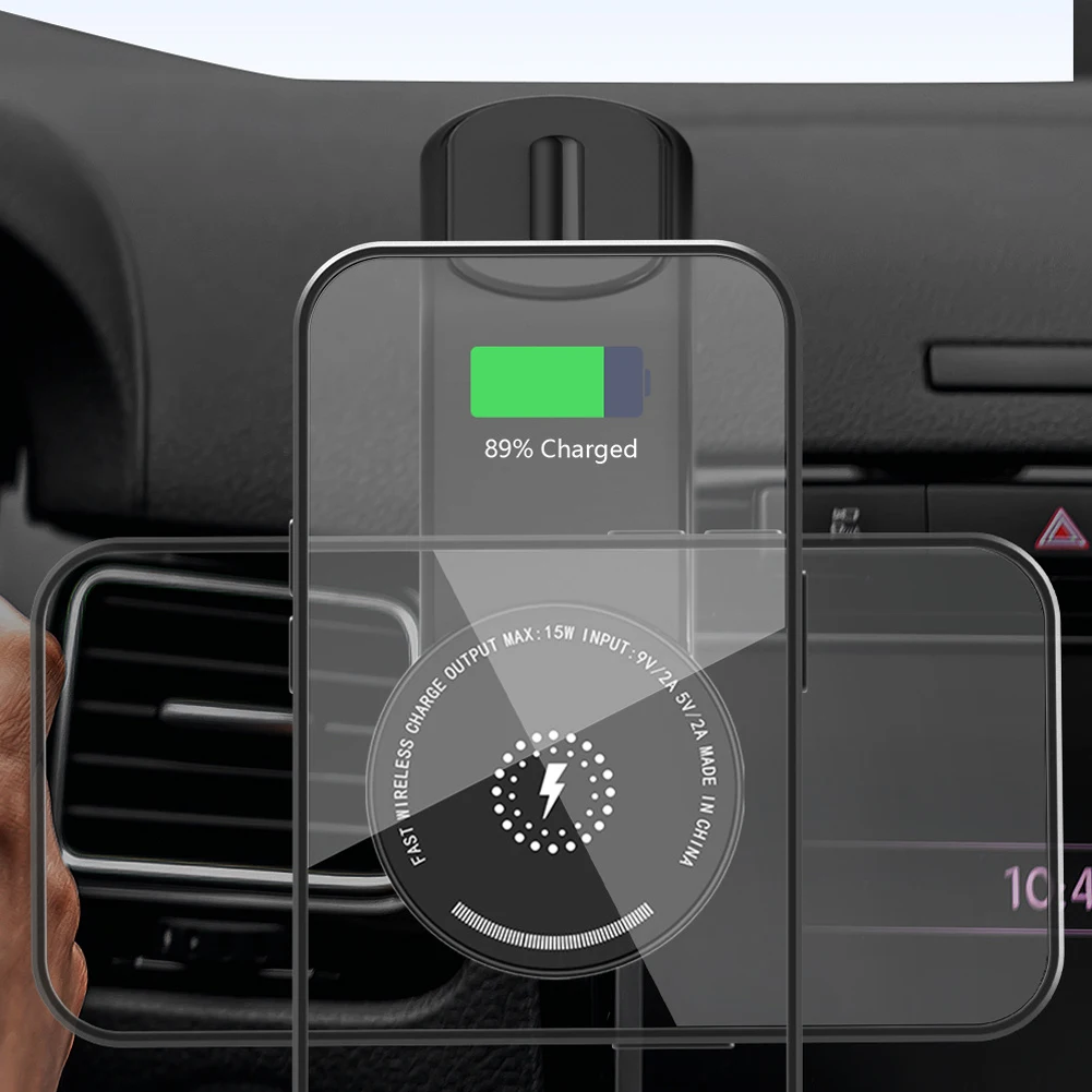 MagSafe 무선 차량용 충전기 자기 자동차 전화 홀더 iPhone 용 구부릴 수있는 전화 스탠드 전화 브래킷