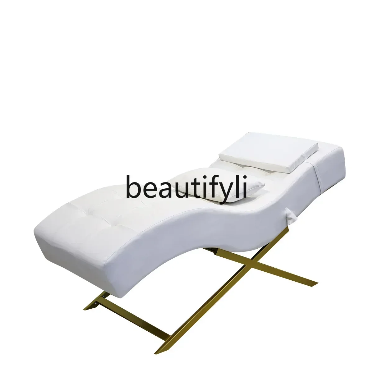 High-end beauty bed, spa massage bed for beauty salons, S-shaped eyelashes, manicure head adjustable