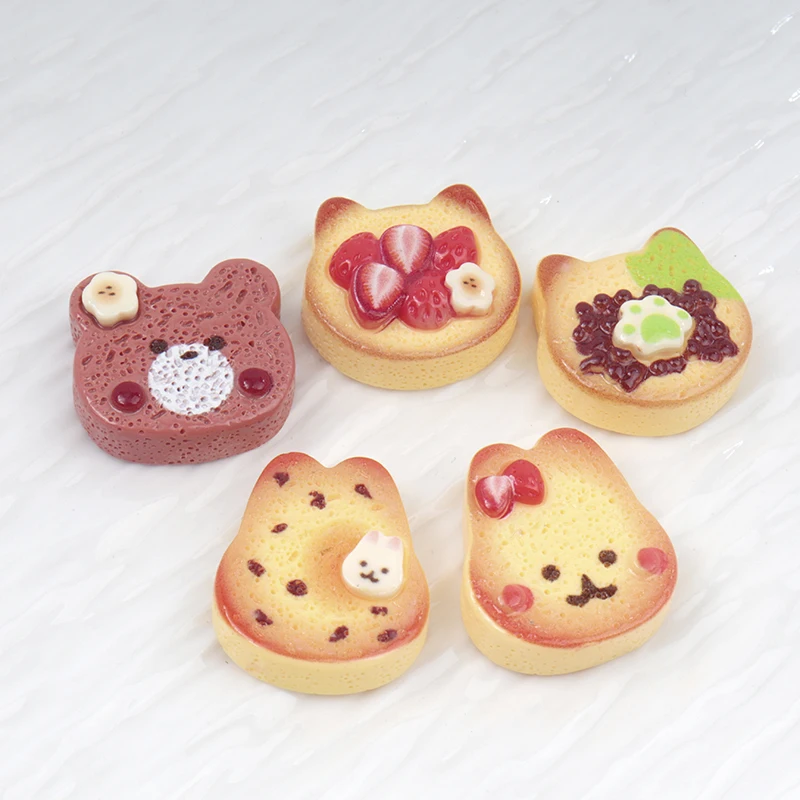 10/100PCS Resin Accessories Cute Rabbit Cake Bake Cat Scrapbooking Patch Craft DIY Children Hairwear Jewelry Decoration Cup