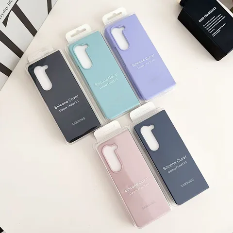 Чехол для Samsung Z Fold 6, 5, 4, 3, 5G, мягкий сенсорный жидкий силиконовый чехол, шелковистый защитный чехол для телефона Galaxy Z Fold6 Fold5 Fold4 Fold3