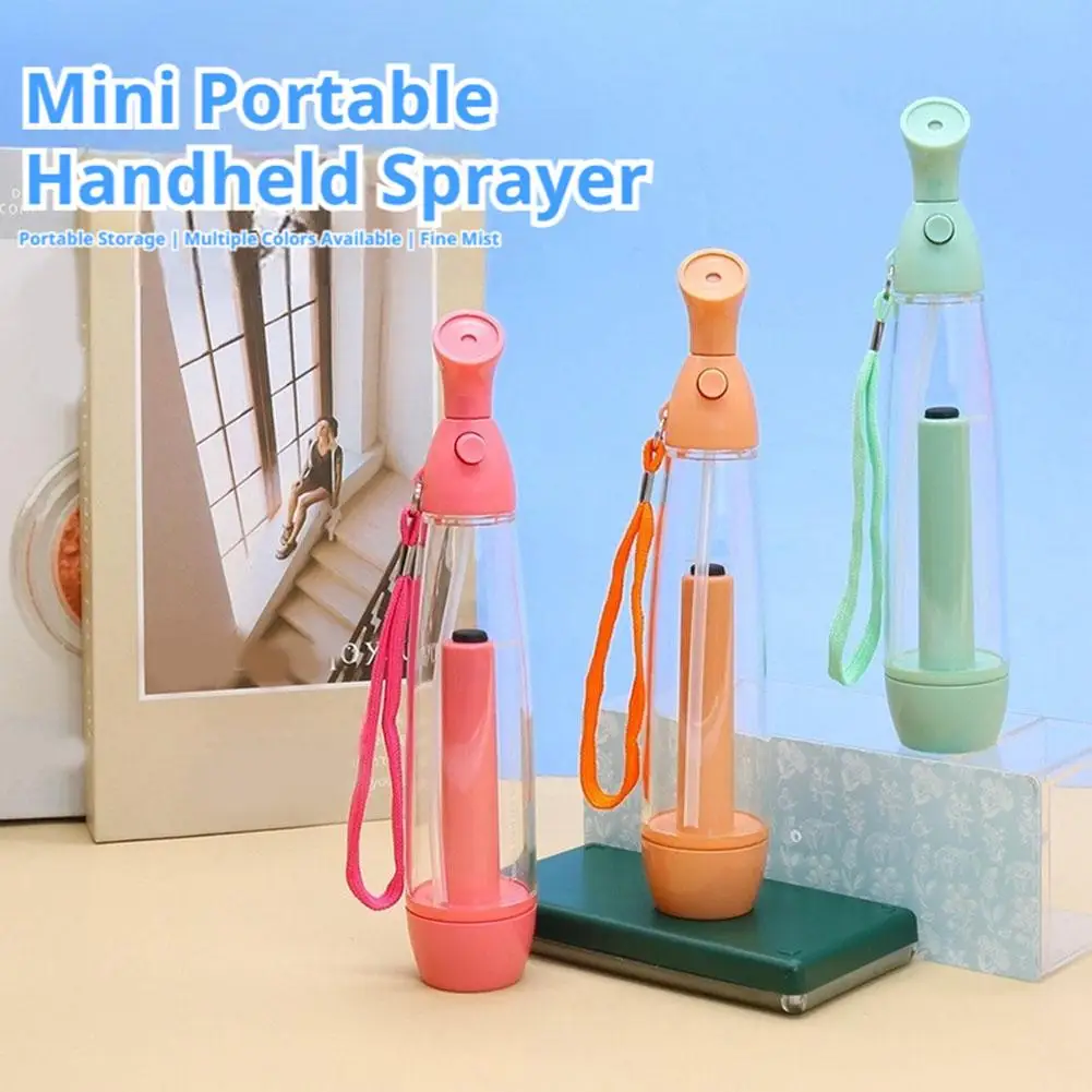 Portable Mini Cooling Spray Bottle Refillable Fine Mist Water Mister One Button Pump Sprayer for Outdoor Travel Office Hydration