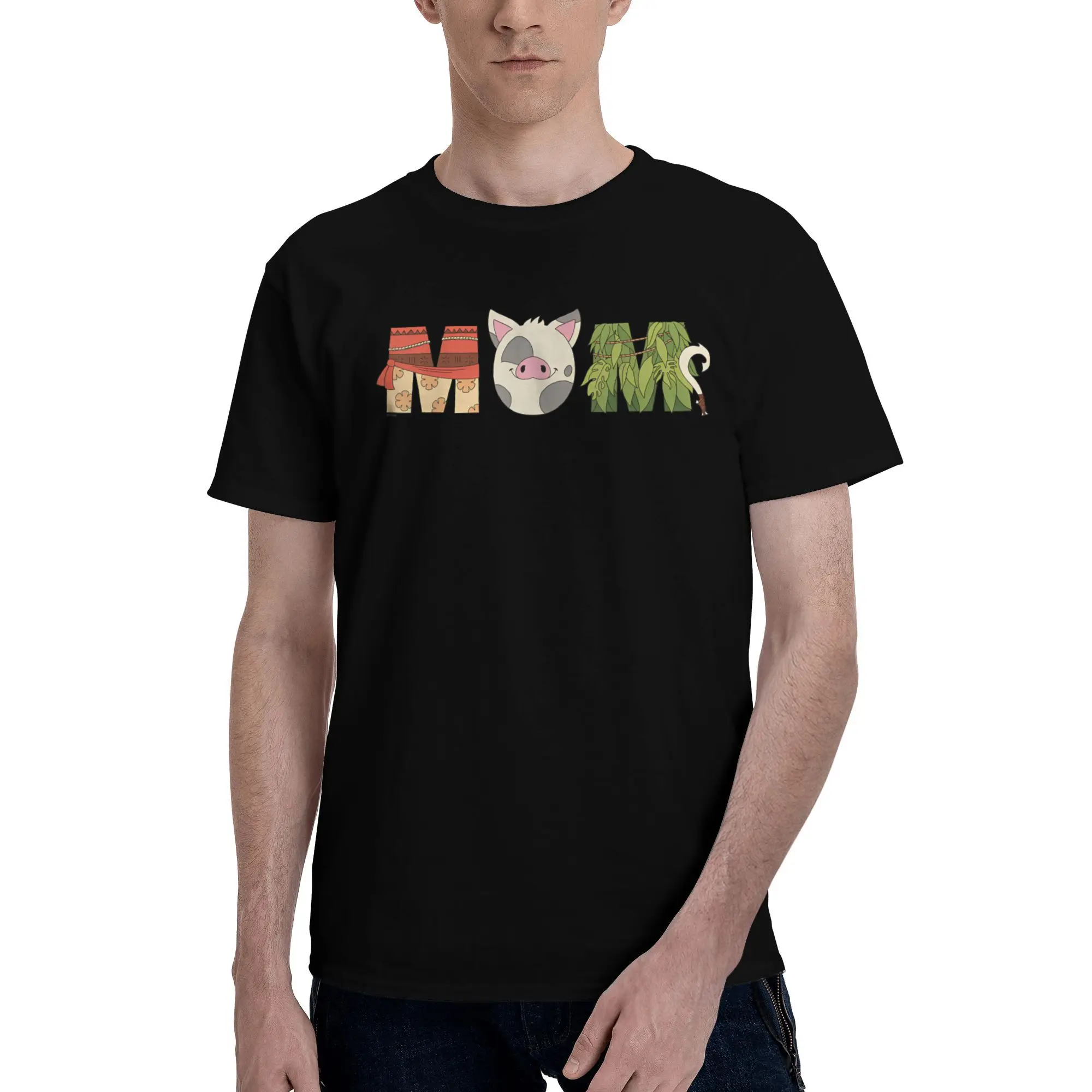 Harajuku T Shirt Summer Moana Letters Pua Maui Mother s Day Birthday Best Mom T Shirts Cotton Tee Shirt for Man Y2K Tees