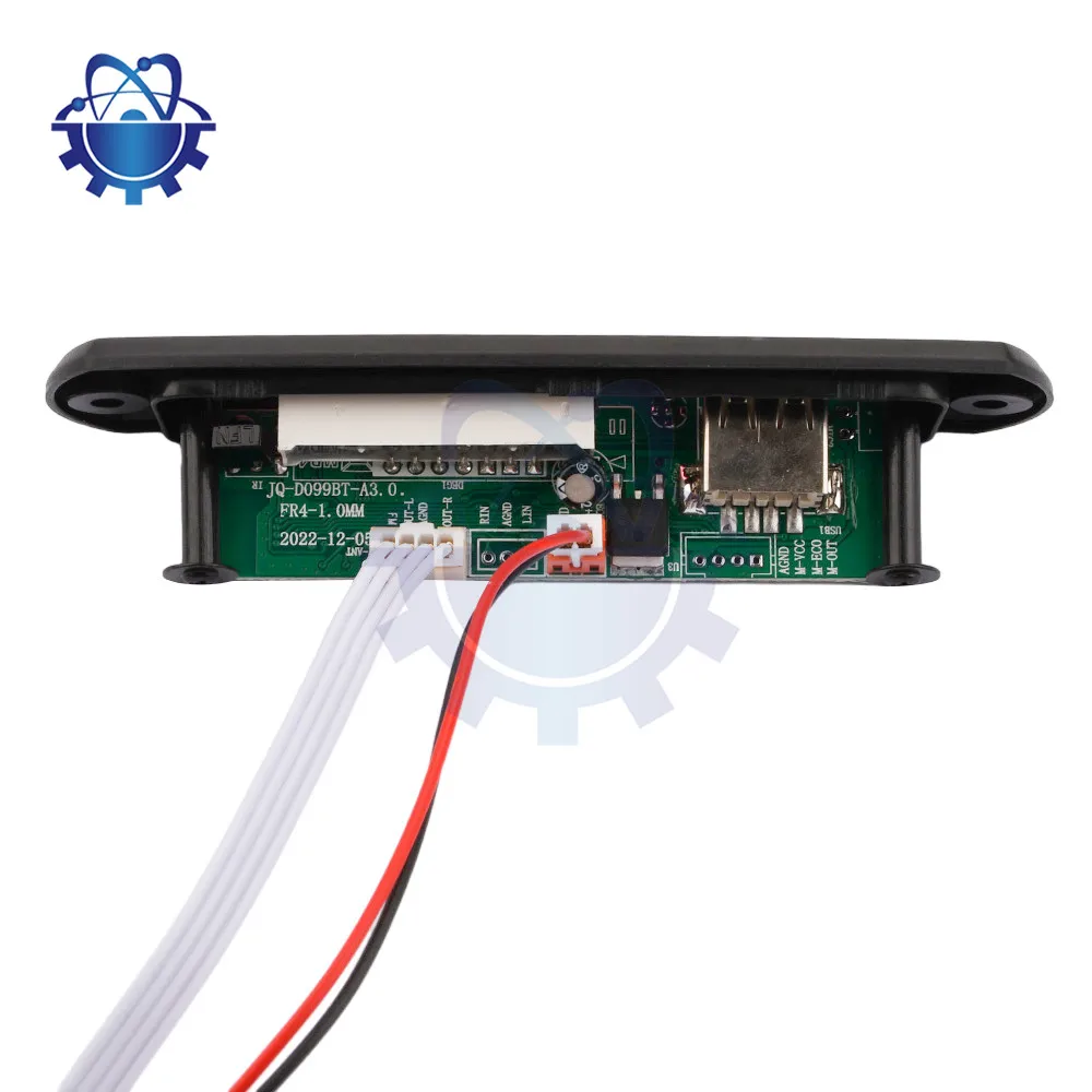 Carro MP3 Player Decodificador Board, FM Bluetooth Amplificador, Placa de Som, Controle Remoto, Suporte FM, TF, Módulo de Gravação USB