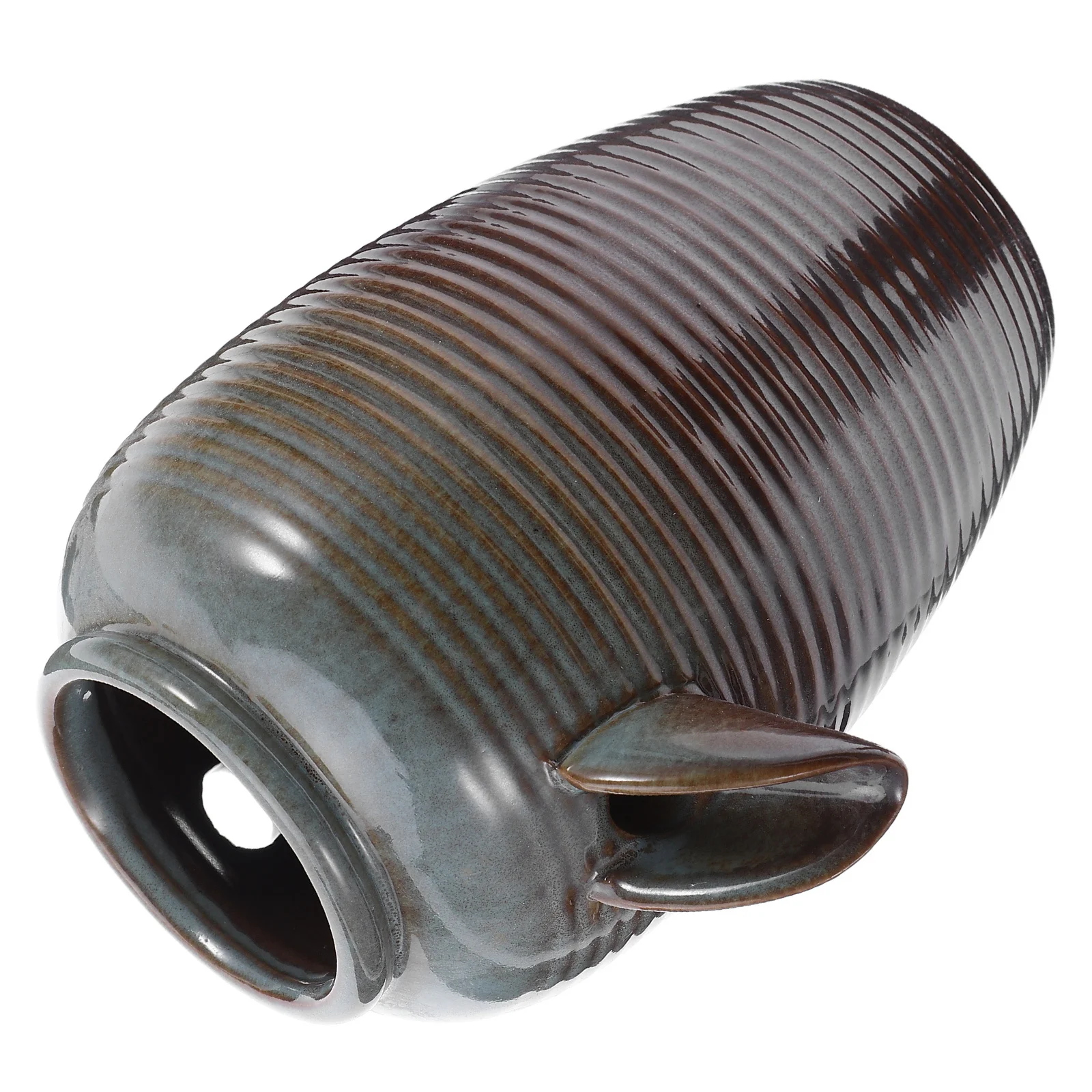 

Fish Tank Circulation Water Fountain - Ceramic Jar Only No Pump Design - Outdoor Garden Pond Decorative Water Feature for Patio