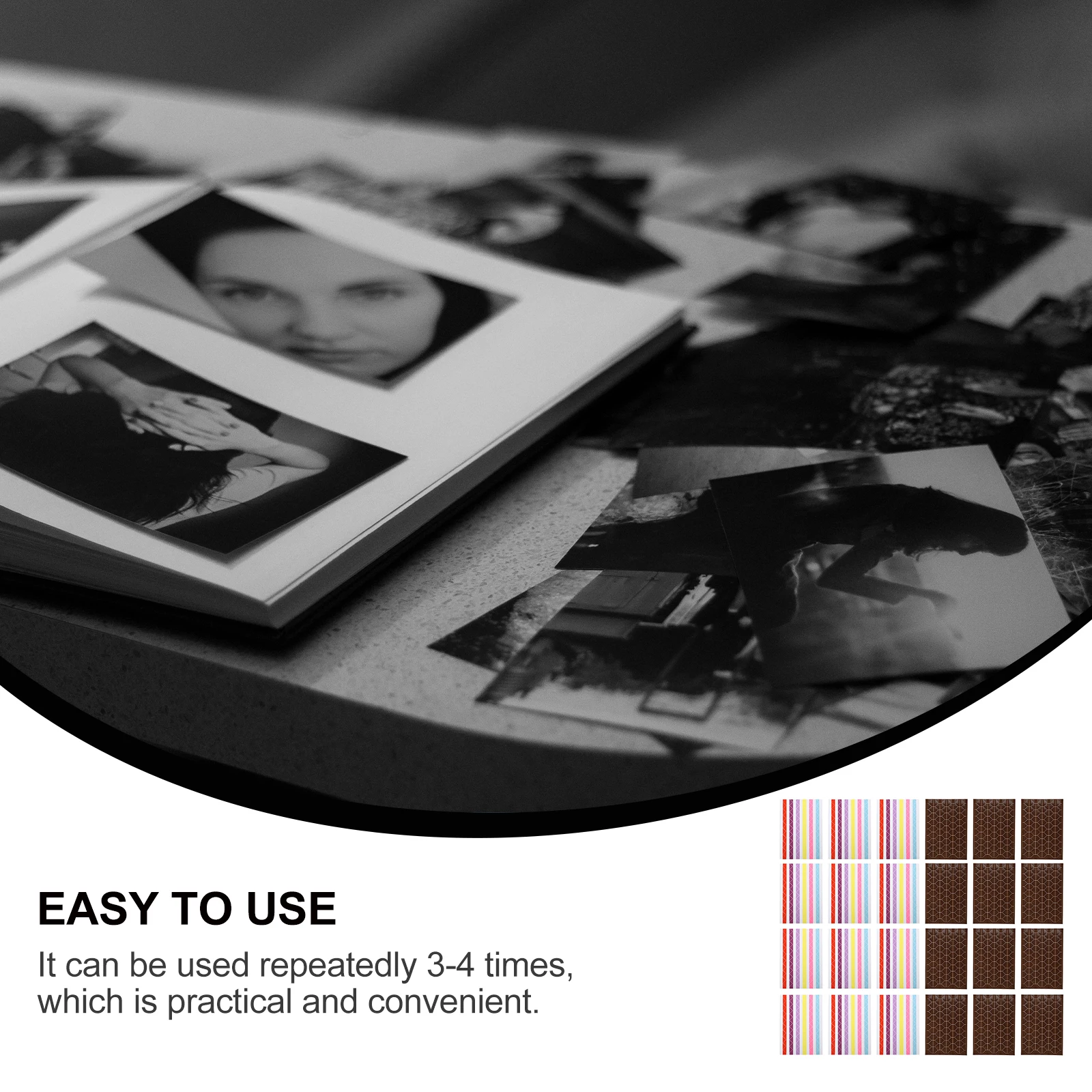 

30pcs Photo Corners Scrapbooking Corners Picture Mounting Stickers Diy Photo Album Decor Reusable Multi Color Random Design