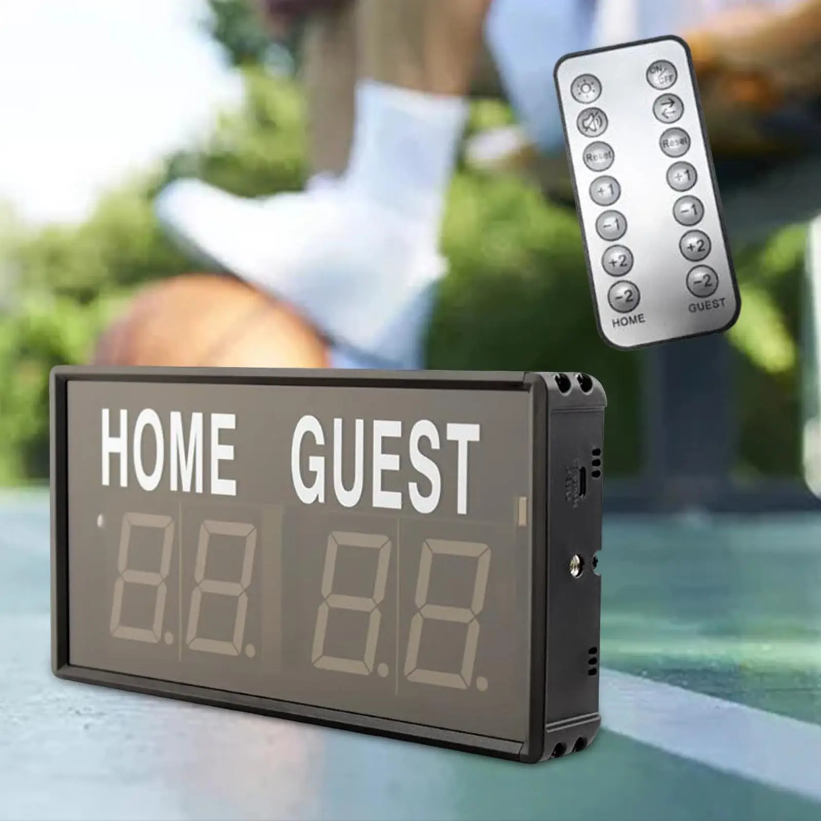 

Digital Scoreboard Scoring Basketball Scoreboard Electronic Scoreboard Portable for Cornhole Tennis Soccer Baseball Indoor Games