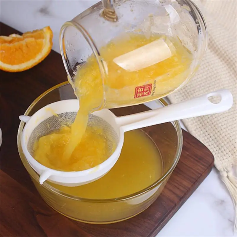 Soy Milk Filter Handheld Plastic Screen Mesh Flour Colander Bird's Nest Spoon Tea Leaf Strainer Soya Milk Filter Kitchen Tools