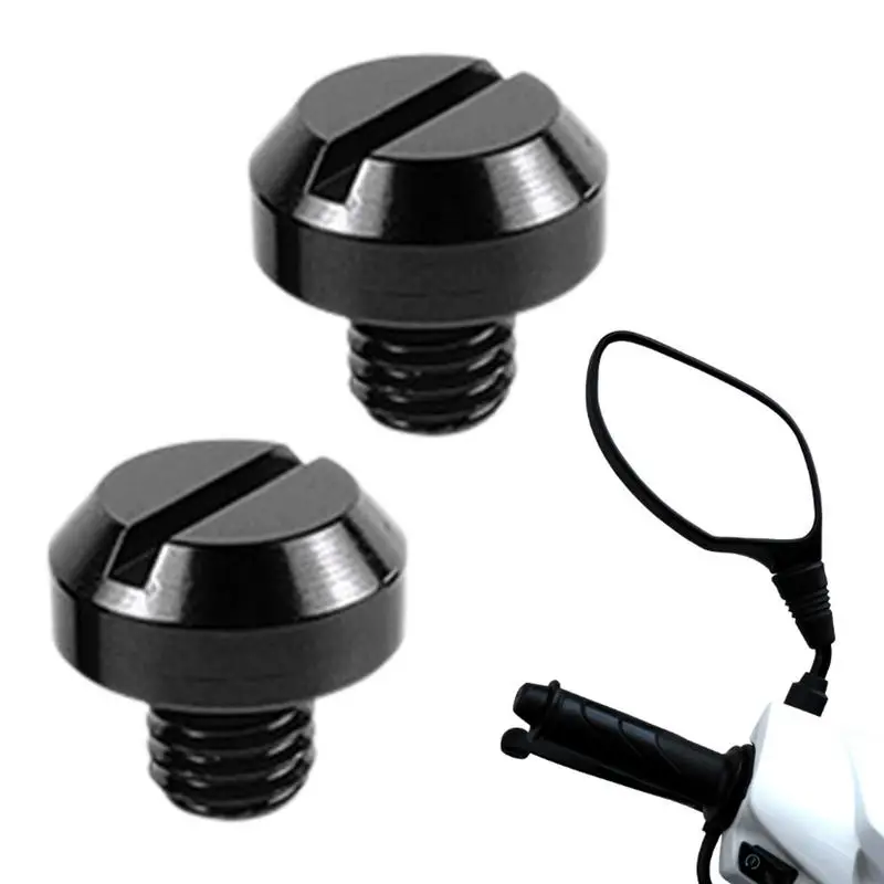 Motorcycle Rearview Mirror Accessories 2PCS Aluminum Alloy Motorcycle Rearview Plugs Motorcycle Screws For Commuting Travel